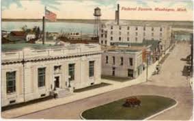 Federal Square Situated In Front Of The Post Office At The Base Of Market Street Muskegon Michigan Muskegon Downtown