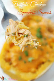 Buffalo Chicken Spaghetti Squash Gal On A Mission Recipe Food Recipes Buffalo Chicken Spaghetti Squash