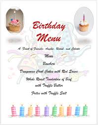 Cafe coffee shop flyer menu template. 7 Free Sample Birthday Menu Templates Printable Samples