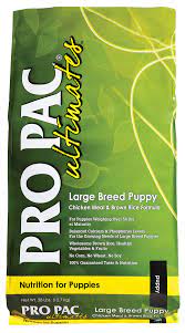 Pro pac is a premium pet food brand that focuses on real meat as the number one ingredient. Pro Pac Ultimates Large Breed Puppy Chicken Meal And Brown Rice Dry Dog Food 28 Lb Buy Online In Dominica At Dominica Desertcart Com Productid 72762684
