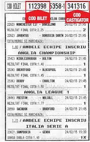 Verificarea biletului la agenția de pariuri stanleybet se face destul de simplu. Bilete Castigatoare Stanleybet Andrei Dumitru