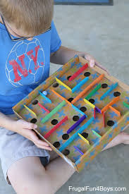 How To Make A Cardboard Box Marble Labyrinth Game Frugal Fun For Boys And Girls Crafts Diy For Kids Activities For Kids