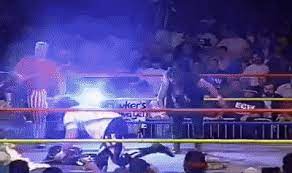 Cactus jack takes on terry funk in this bloody war of. Ecw Cactus Jack Vs Terry Funk Flaming Iron On Make A Gif