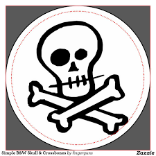 Simple Skull And Crossbones Drawing Simple B W Skull Crossbones Simple Skull Skulls Drawing Crossbones