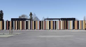 Bardage En Composite Colore En Lames Vertical Oslo International School Swisspearl Architecture Facade Outdoor Decor