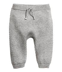 Gray Melange Baby Exclusive Conscious Moss Stitch Knit Pants In Soft Organic Cotton Elasticized Waistband With Baby Girl Pants Baby Boy Pants Baby Fashion