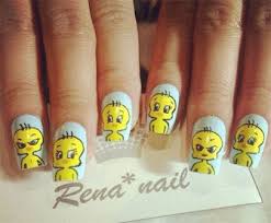 Tweety Bird Nail Art Designs Ideas Stickers 2013 2014 Fabulous Nail Art Designs Look at this amazing coloring sheet of tweety trying to paint. tweety bird nail art designs ideas