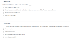 There are 12 districts from 01 to 12 on bank checks. Solved Question 8 Each Federal Reserve District Bank Is O Chegg Com