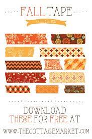 Free Fall Digital Washi Tape Collection The Cottage Market Washi Washi Tape Projects Washi Tape