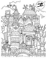 Haunted house coloring page from halloween category. Free Haunted House Coloring Page Free Printable Coloring Pages For Kids