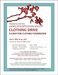 This program provides service to the community as well as a fundraising opportunity. Clothing Drive Fundraiser At Transfiguration Greek Orthodox Church Lowell Ma