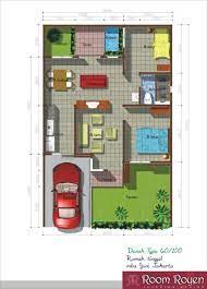 Denah Rumah Tipe 60 Taman Belakang Denah Rumah Rumah Minimalis Desain Rumah