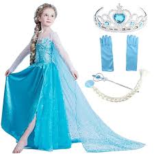 Elsa Dresses For Girls Snow Queen Cosplay Girl Dress Princess Costumes Party Elza Fantasia Kids Vestidos Girls Clothing Elsa Set Www Minogdin Com In 2020 Girl Outfits Elsa Dress Frozen Elsa Dress