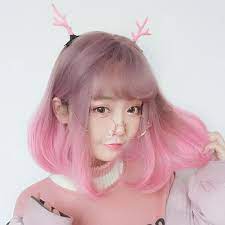 Pink Gradient Short Wig Yv40379 Kawaii Wigs Kawaii Hairstyles Short Wig