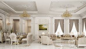 Dining Amp Living Room Classic Design For A Private Palace Doha Qatar Classic Decor House Rooms Home Deco
