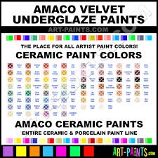 Amaco Velvet Underglaze Ceramic Porcelain Paint Colors