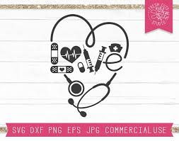Love Svg Dxf Svg For Nurse Love Nurse Svg File Instant Download Cut File For Cricut Silhouette Heart Svg Nurse Word Stethoscope Svg Clip Art Art Collectibles