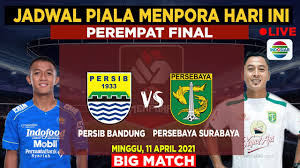 Menurut jadwal di piala menpora pada lawan pertamanya persib bandung akan berlaga pada hari rabu tanggal 24 maret melawan bali united. Jadwal Siaran Langsung Piala Menpora 2021 Persib Bandung Vs Persebaya Surabaya Live Indosiar Youtube