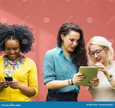 Students Learning Education Cheerful Social Media Girls Stock Photo - Image  of college, diverse: 60512204