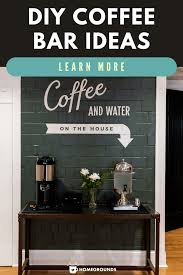 I am totally digging the tree stump look on this coffee station! 20 Diy Coffee Bar Ideas