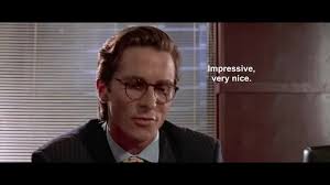 Check out our american psycho card selection for the very best in unique or custom, handmade pieces from our magical, meaningful items you can't find anywhere else. American Psycho Business Card Impressive Very Nice Gif Gfycat