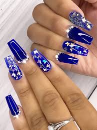 Royal blue fake nails, matte nails, matte press on nails. 120 Best Coffin Nails Ideas That Suit Everyone Blue Acrylic Nails Long Acrylic Nails Coffin Bling Acrylic Nails