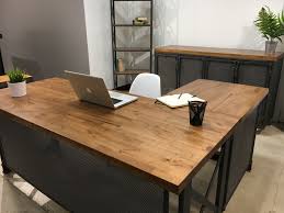 Modern Industrial Office Design For Commercial And Residential Use This Unique Design Is Office Furniture Modern Industrial Office Design Modern Rustic Office