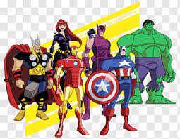 Marvel Avengers Characters Black Widow Captain America Iron Man Thor She Hulk Free Png Avengers Earth S Mightiest Heroes Avengers Cartoon Iron Man Superhero