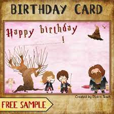 You can use these free printables for making free birthday invitations, free printable birthday invitations, party invitations, printable birthday cards,. Free Birthday Card For Harry Potter Fans By Pick N Teach Tpt