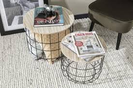 Rattan wicker ottoman coffee table small resin large round outdoor, round wicker coffee table finelymade furniture, best round wicker coffee table home design ideas. Intimo Living Side Tables Black Metal And Mdf Wood Top Set Of 2 Coffee Table In Vintage Style Holds Up To 20 Kg Round Wicker Table With Storage Space Also
