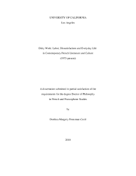 Pdf Dirty Work Labor Dissatisfaction And Everyday Life In Contemporary French Literature And Culture 1975 Present Dorthea Margery Fronsman Cecil Academia Edu