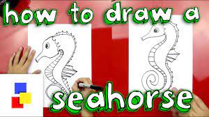 Draw this cute seahorse by following this drawing lesson. How To Draw A Seahorse Youtube