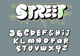 Tags graffiti alphabet, graffiti alphabet letters a through z in black and white. Free Graffiti Vector Art