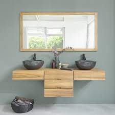 Toute l'offre meuble de salle de bain au meilleur rapport qualité/prix c'est ici ! Meuble De Salle De Bain En Bois De Teck Suspendu 160 Mobilier De Salle De Bain Bdbd