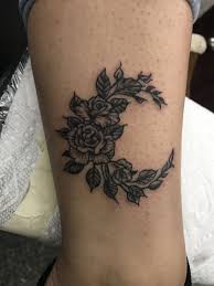 Black And Grey Flower Tattoos Rose Moon Flower Black And Grey Tattoo Tattoos Grey Tattoo Moon Tattoo