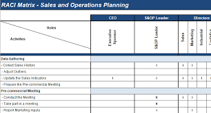 s op roles responsibilties matrix demand planning com