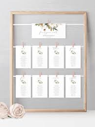 White Magnolia Seating Hanging Seating Chart Template