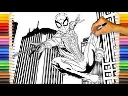 A huge collection of spiderman coloring pages. Spider Man Ps4 Coloring Book Spider Man In The City Coloring Pages By Sailany Coloring