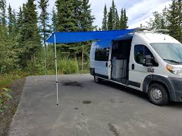 Available with heavy duty tarps and welded steel corner fittings. Diy Awning For Under 100 On The Way To Nowhere