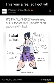 This was a real ad I got wtf 5 Inseam Anime Shorts Sponsored IT'S FINALLY  HERE!