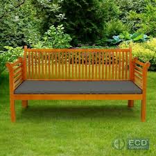 Gartenbank wird zu hollywood schaukel. Gartenbank Sitzbank Bank Parkbank Massiv Holzbank 3 Sitzer Auflage Dunkelgrau Eur 197 98 Picclick De