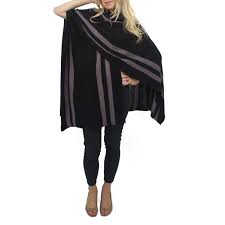 Maybe you would like to learn more about one of these? Jessica Mcclintock Jessica Mcclintock Striped Knit Cape Ruana Wrap Shawl Pashmina Poncho Black Grey Walmart Com Walmart Com