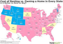 The Costs Of Renting Vs Buying A Home In Each State Mapped