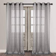 Find great deals on ebay for grey and white curtains. Amazon Com Voilybird Vitoria Linen Textured Semi Sheer Curtains For Bedroom Modern Style Grommet Window Curtains 84 Inches Long W54 X L84 2 Panels Grey Kitchen Dining