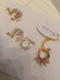 Nath Muku Pudaka 1 Gms Beautiful Gold Pendants Nose Jewelry Bridal Jewellery Inspiration