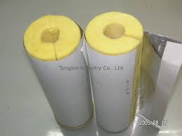 Glass Wool Aluminum Foil Faced Pipe Insulation Thermal