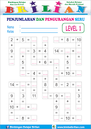 Penjumlahan Dan Pengurangan Seru Model Teka Teki Bimbel Brilian Bimbel Brilian