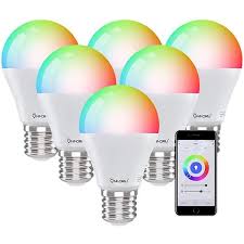 Smart Light Bulb 6 Pack Works With Alexa Led Wifi Light Bulbs E26 Color Changing Dimmable Rgbw Bulb With Music Synchronized App Remote Control In 2020 Smart Light Bulbs Smart Lighting Light Bulbs