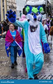A Man Wearing a Blue Fluffy Wolf Costume Attending the Gay Pride Parade  Also Known As Christopher Street Day CSD in Munich Editorial Stock Photo -  Image of freedom, attending: 154927988