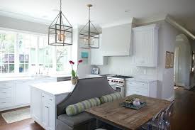Check spelling or type a new query. Kitchen Island Fitted With Gray Banquette Transitional Kitchen